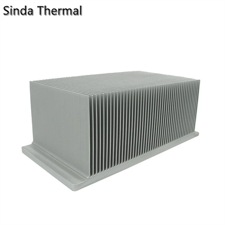 Large Aluminum Skiving Fin Heat Sink With Heat Pipes For Inverter