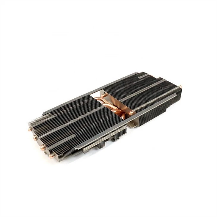 Aluminum Zipper Fin Heat Pipe GPU Heat Sink