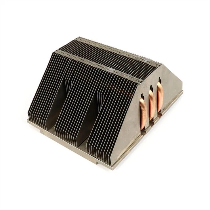 Aluminum Zipper Fin Heat Pipe GPU Heat Sink